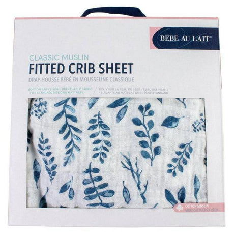 Blue Leaves Crib Sheet - HoneyBug 