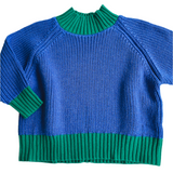 Colorblock Sweater - Blue/Green