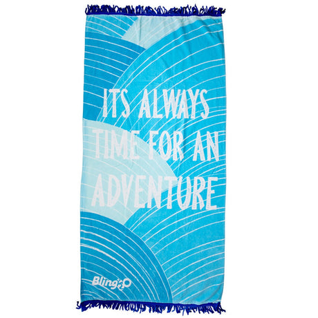 Blue Currents Beach Towel by Bling2o - HoneyBug 