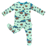 Born to be Wild Bisons Footie (NB-24m) - HoneyBug 