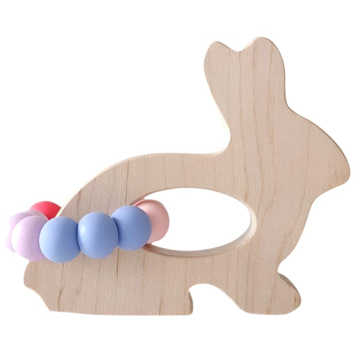 Bunny Wooden Grasping Toy - HoneyBug 