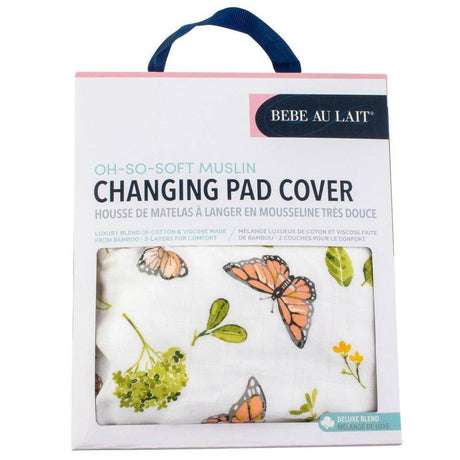 Butterfly Oh So Soft Muslin Changing Pad Cover - HoneyBug 