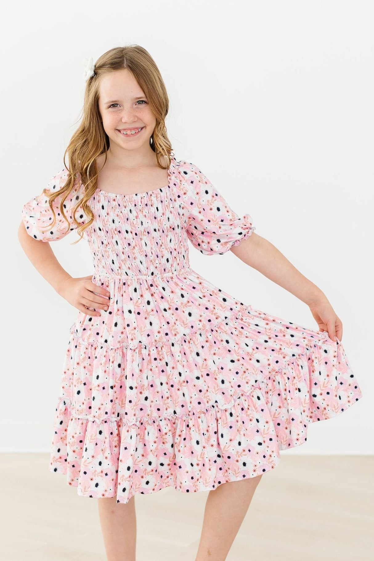 Whimsical Wildflowers Smocked Ruffle Dress