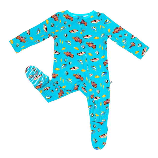 Calypso Fish Footie (NB-24m) - HoneyBug 