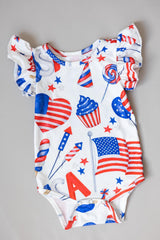 Party in the USA S/S Flutter Bodysuit