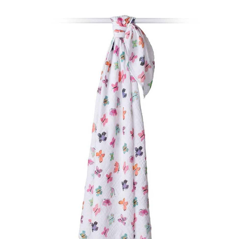 Classic Muslin Swaddle - Butterflies - HoneyBug 