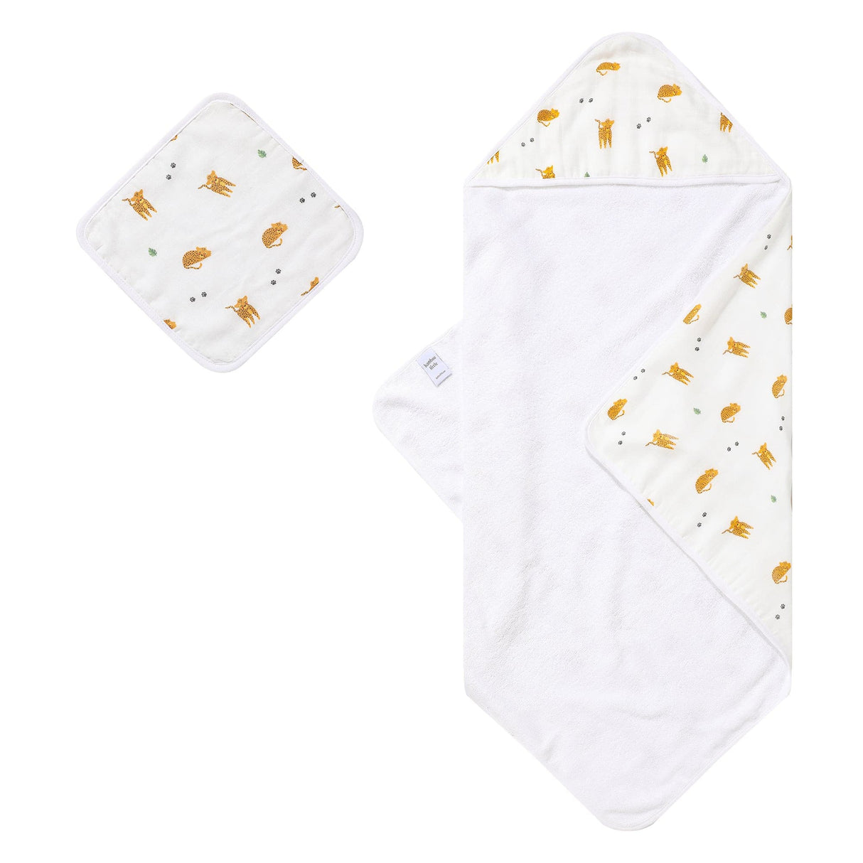 Cheetah Hooded Towel Set - HoneyBug 