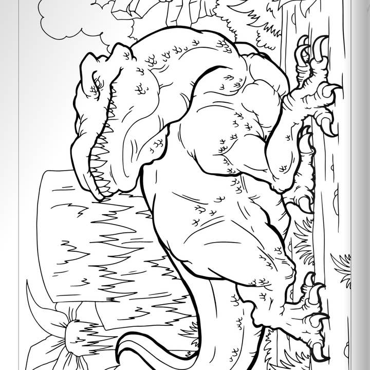 Coloring Book - Dinosaurs - HoneyBug 