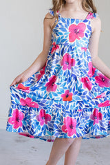 Vivid Garden Ruffle Maxi Dress