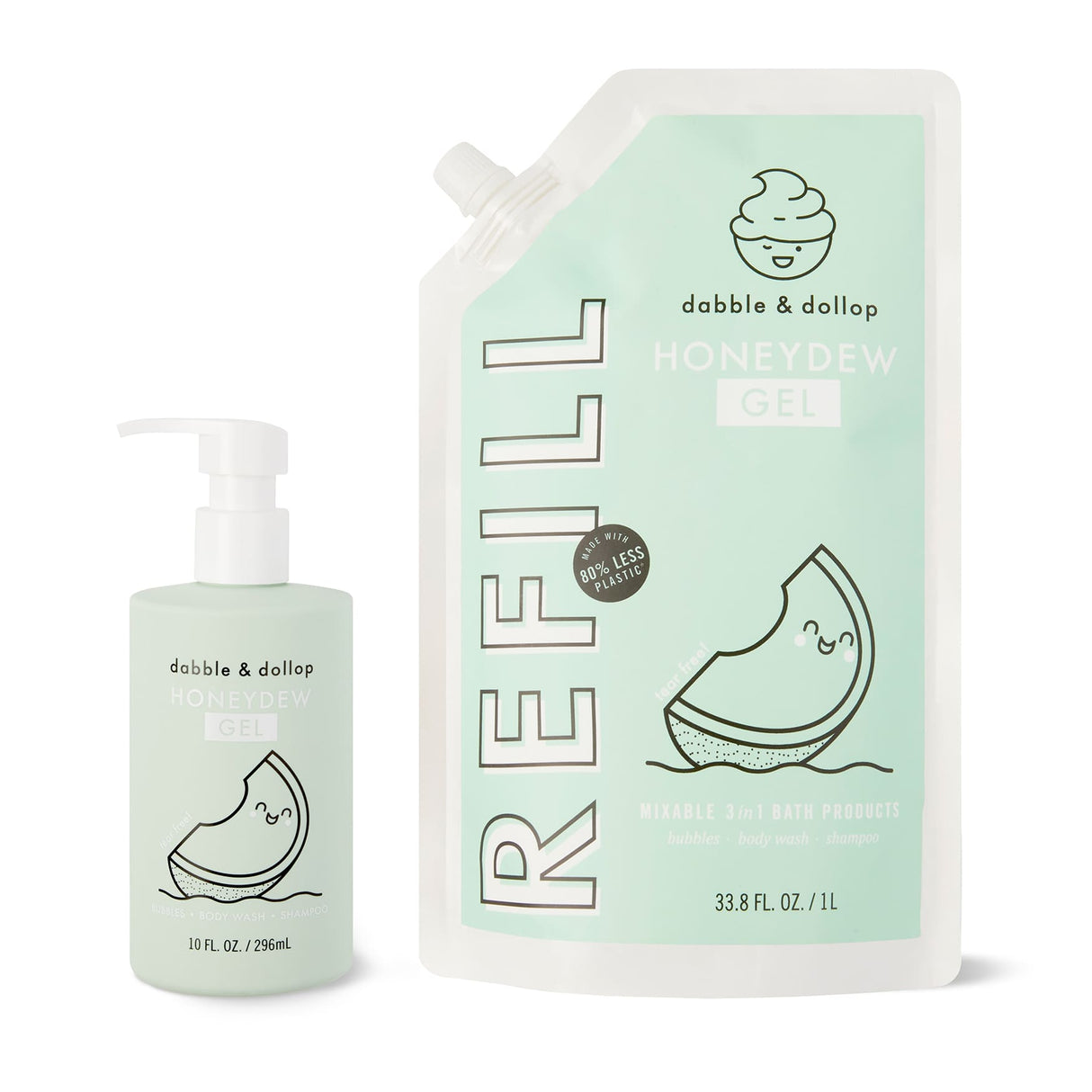 Tear-Free Honeydew Melon Shampoo & Body Wash - HoneyBug 