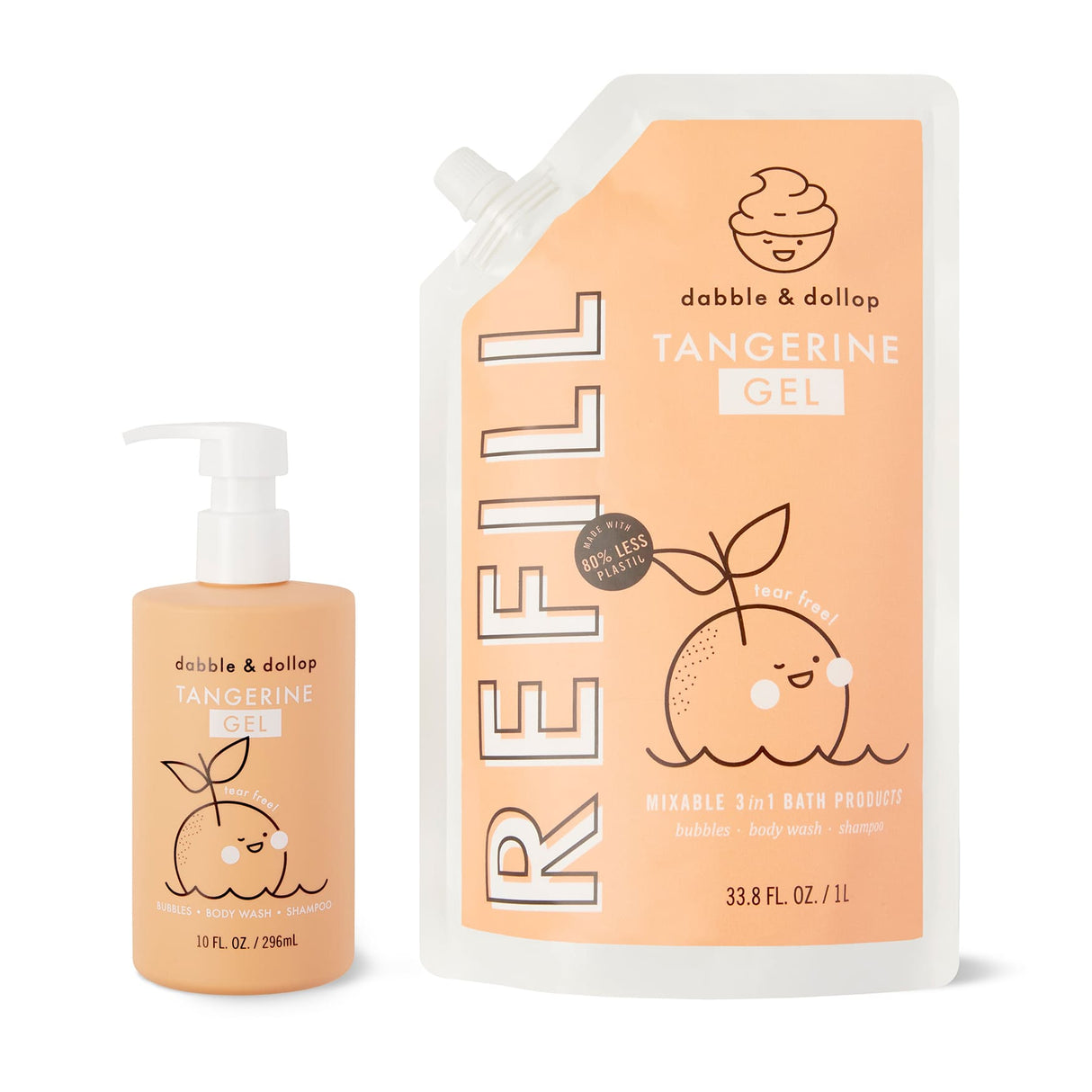 Tear-Free Tangerine Shampoo & Body Wash - HoneyBug 