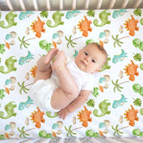 Fitted Crib Sheet - Dinosaurs