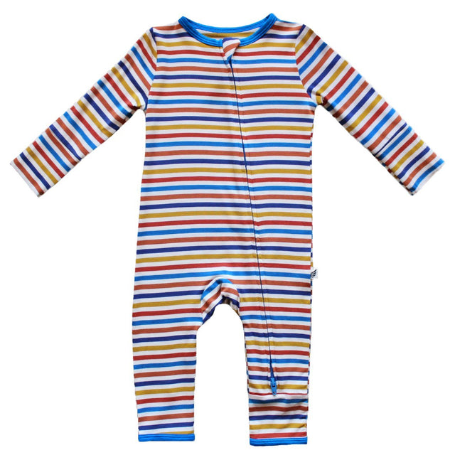 Dragons Rainbow Stripe Coverall (0-24m) - HoneyBug 