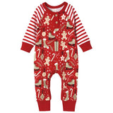 Christmas Joy Henley Romper - HoneyBug 