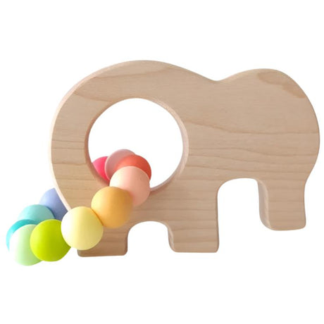 Elephant Wooden Grasping Toy - HoneyBug 