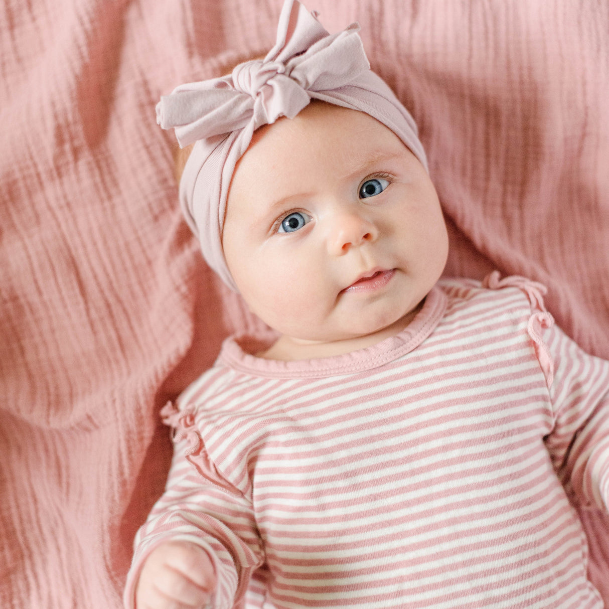 Cotton Muslin Swaddle Blanket - Dusty Rose