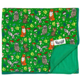 Enchanted Forest Woodland Animals Double-Layered Throw Blanket