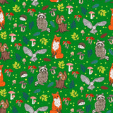 Enchanted Forest Woodland Animals Quilted Toddler Blanket