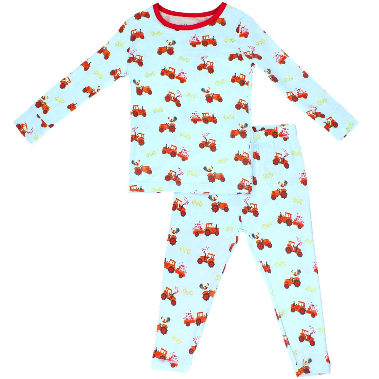 Farm Friends with Red Tractors Long Sleeve Pajama Set (6M-12Y)