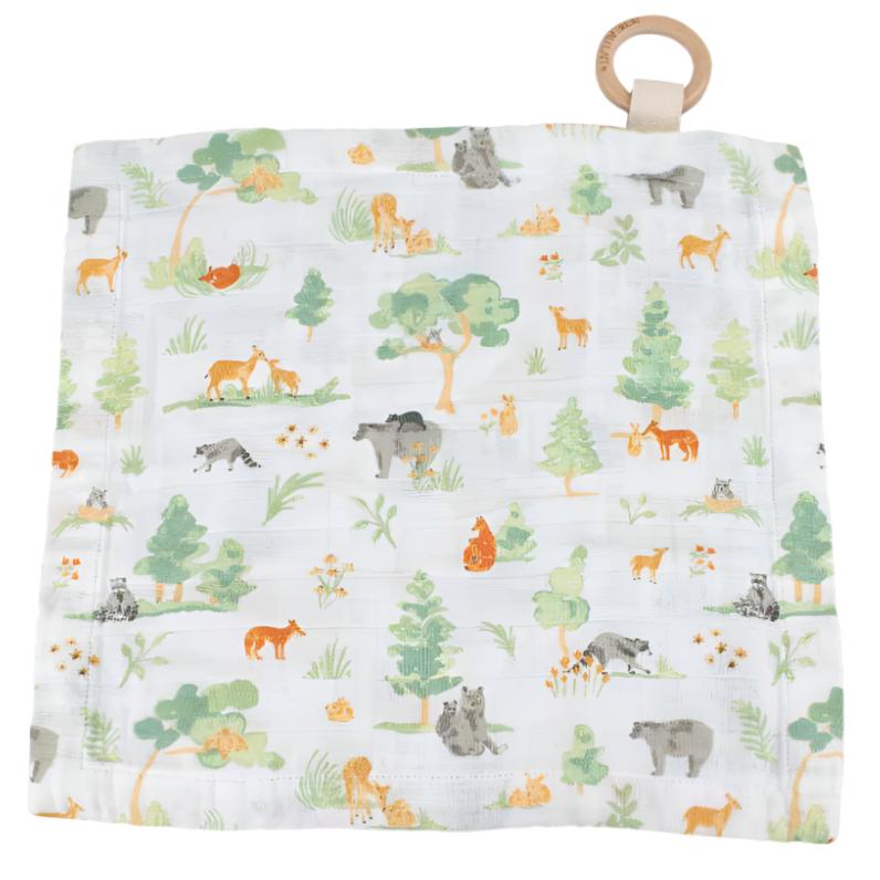 Forest Friends Classic Muslin Teether Blanket - HoneyBug 