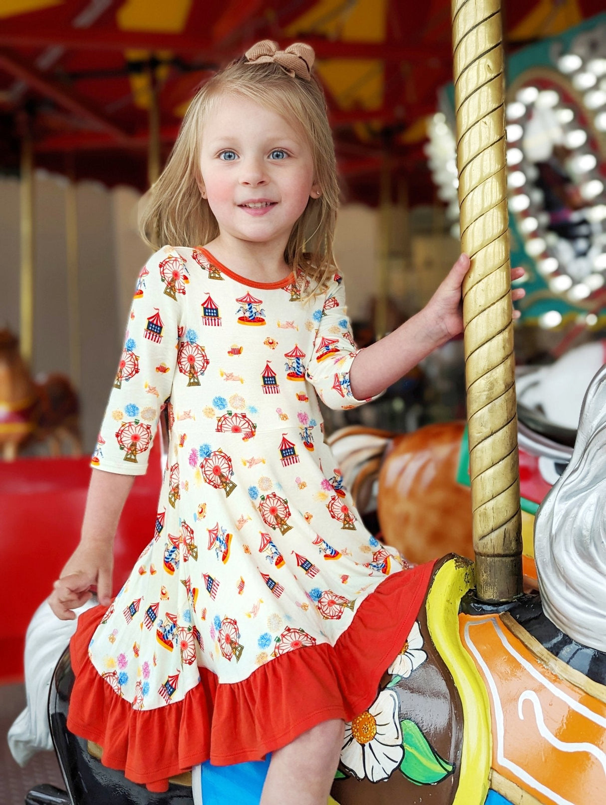 Free Birdees County Fair Ruffle Hi-Lo Twirling Dress (2T-6Y)