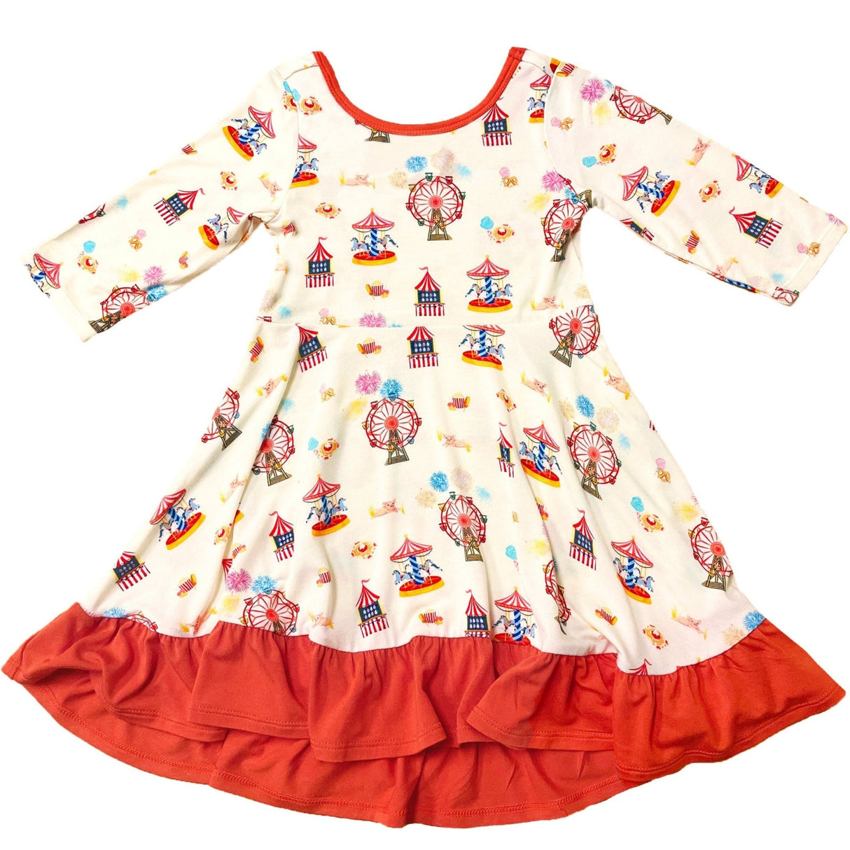 Free Birdees County Fair Ruffle Hi-Lo Twirling Dress (2T-6Y)