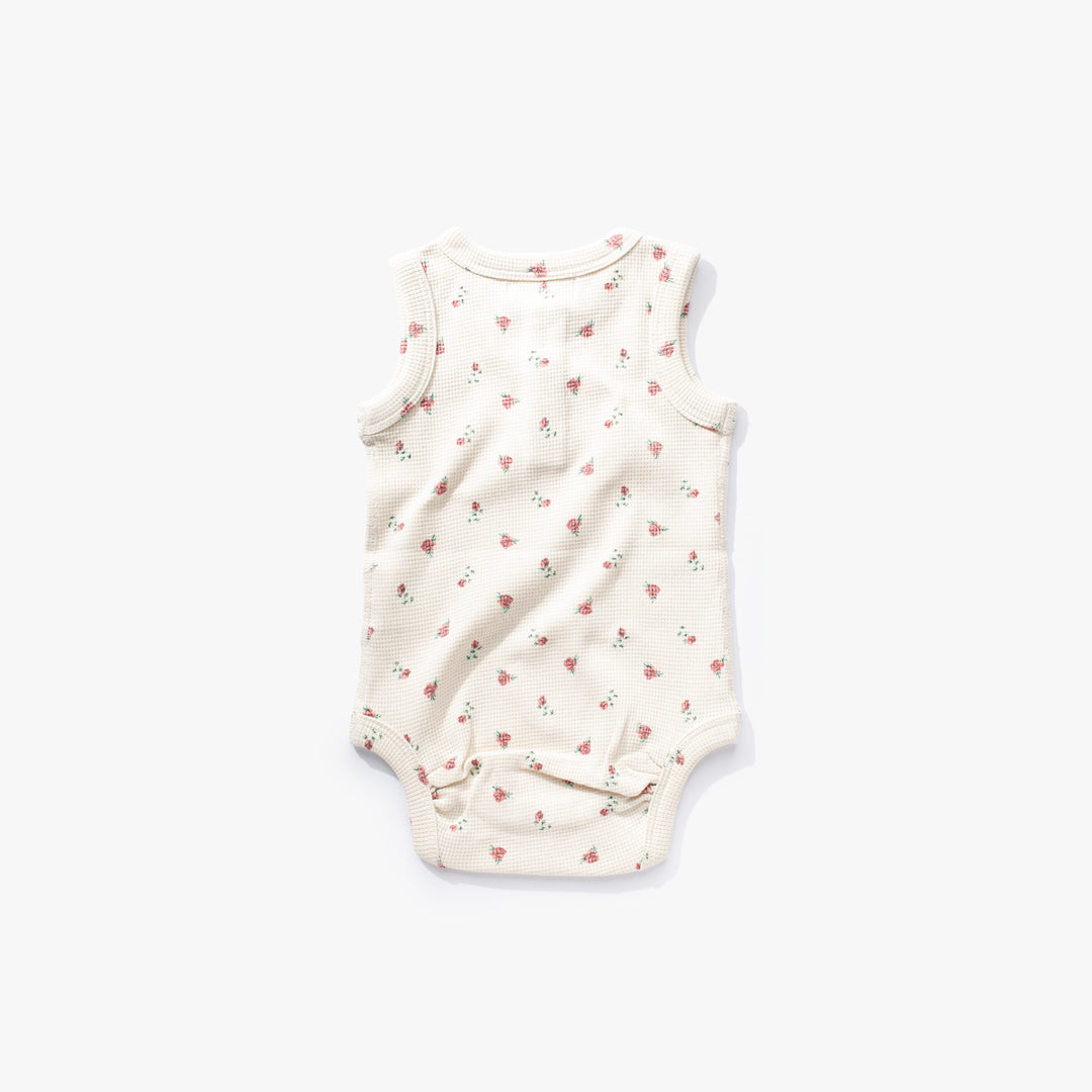 Winter Rose Waffle Tank Bodysuit