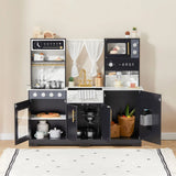 Tiny Land® Trendy Black Style Play Kitchen - HoneyBug 