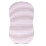 Waterproof Bassinet Sheet Set - Mauve Pink Stripes & Splash - HoneyBug 