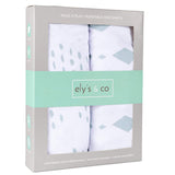 Pack N Play I Portable Crib Sheet Set - Sage Diamond