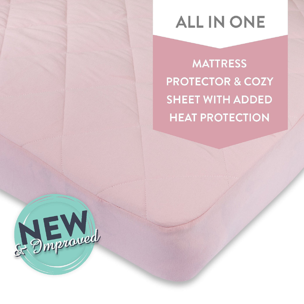 Quilted Waterproof Pack n Play | Portable Crib Sheet - Pink