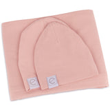 Jersey Knit Cotton Swaddle Blanket and Beanie Gift Set - Pink - HoneyBug 