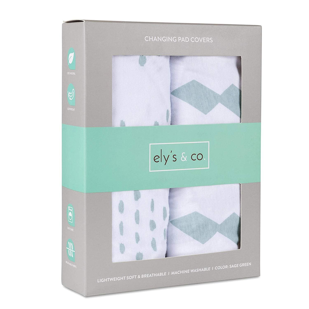 Changing Pad Cover | Cradle Sheet Set - Sage Diamond