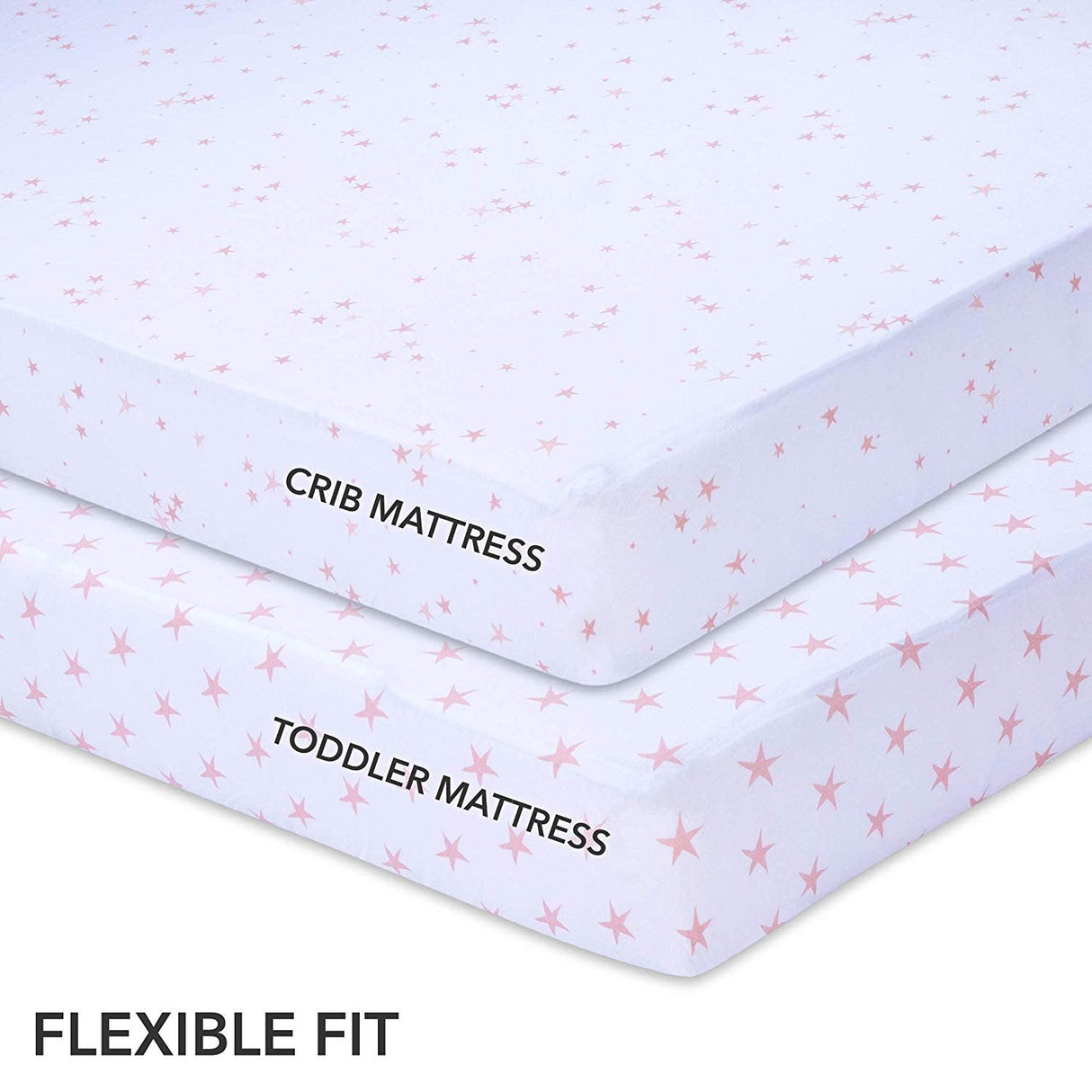 Crib Sheet Set - Mauve Pink Stars