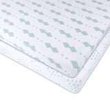 Pack N Play I Portable Crib Sheet Set - Sage Diamond