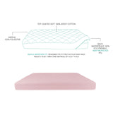 Quilted Waterproof Pack n Play | Portable Crib Sheet - Pink