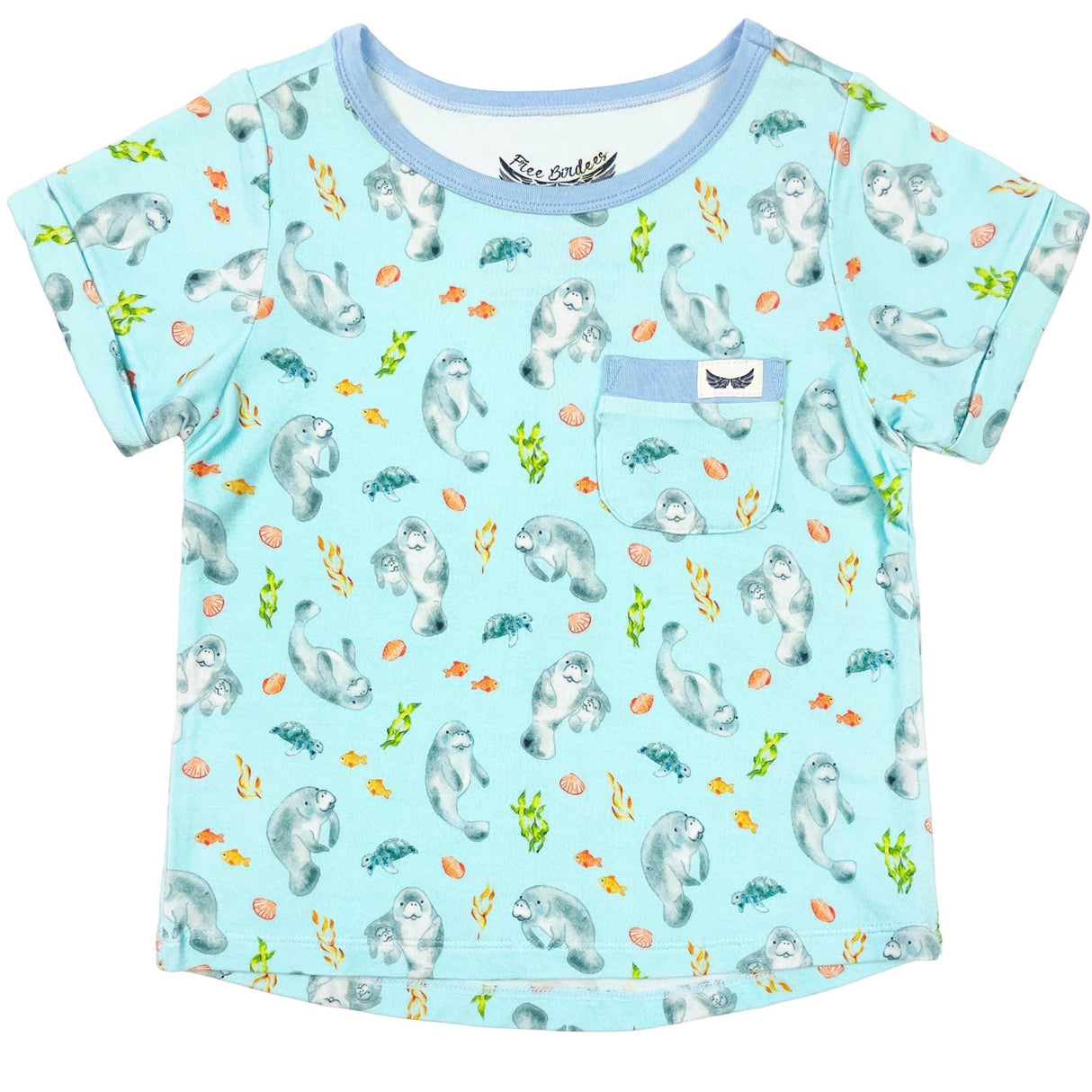 Get Your Float on Manatees Pocket Tee (18M-8Y)