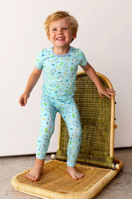 Get Your Float on Manatees Short Sleeve Pajama Set (2T-12Y)