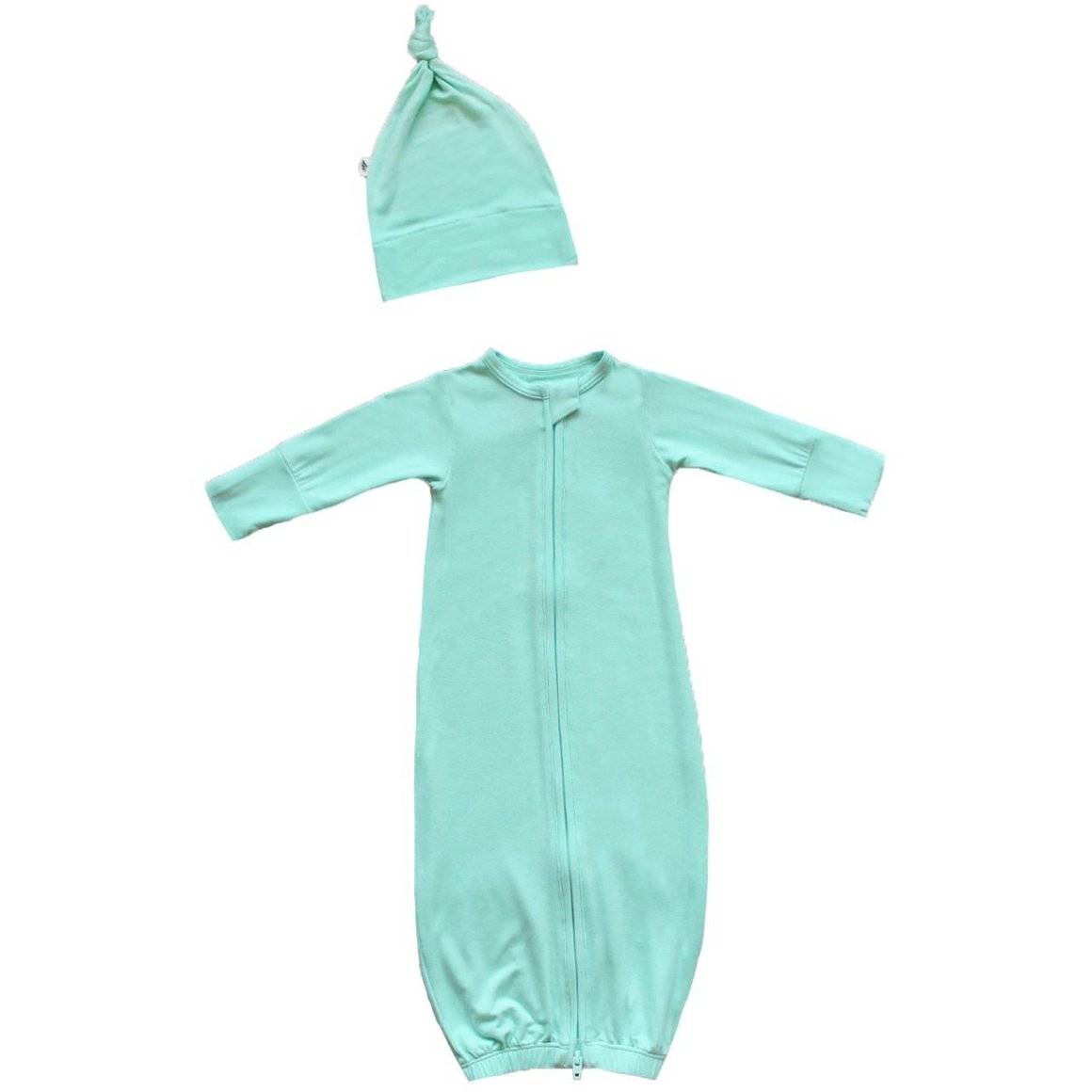 Glacier Newborn Gown & Knot Hat Set