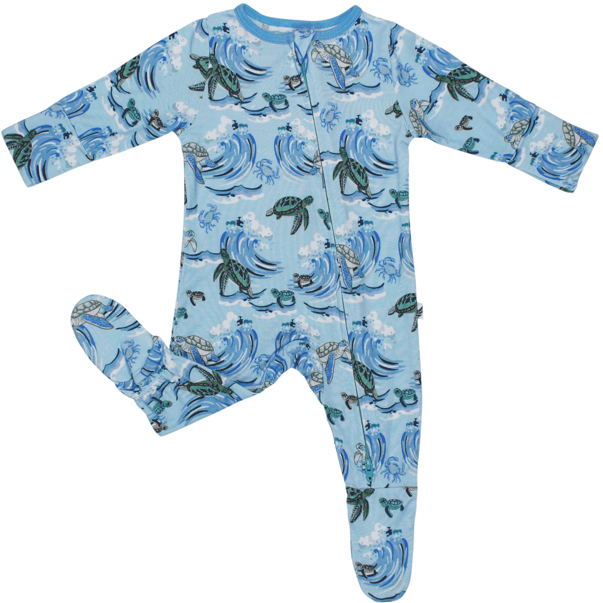 Go with the Flow Sea Turtles Footie (NB-3T)