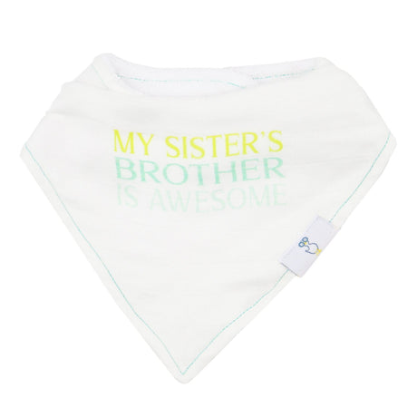 Brother and Arrows 2 Pack Muslin & Terry Cloth Bib Set