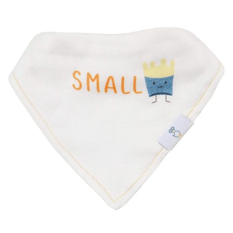 Small Fry and Burgers and Fries 2 Pack Muslin & Terry Cloth Bib Set