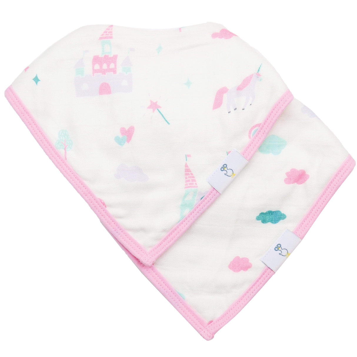 Clouds and Castles 2 Pack Muslin & Terry Cloth Bib Set