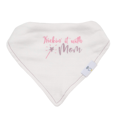 Mom and Dots 2 Pack Muslin & Terry Cloth Bib Set