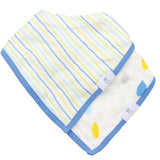 Stripes and Rain Drops 2 Pack Muslin & Terry Cloth Bib Set