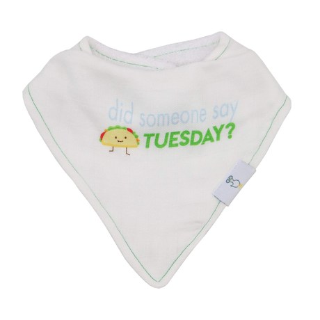 Taco Tuesday and Taco 2 Pack Muslin & Terry Cloth Bib Set