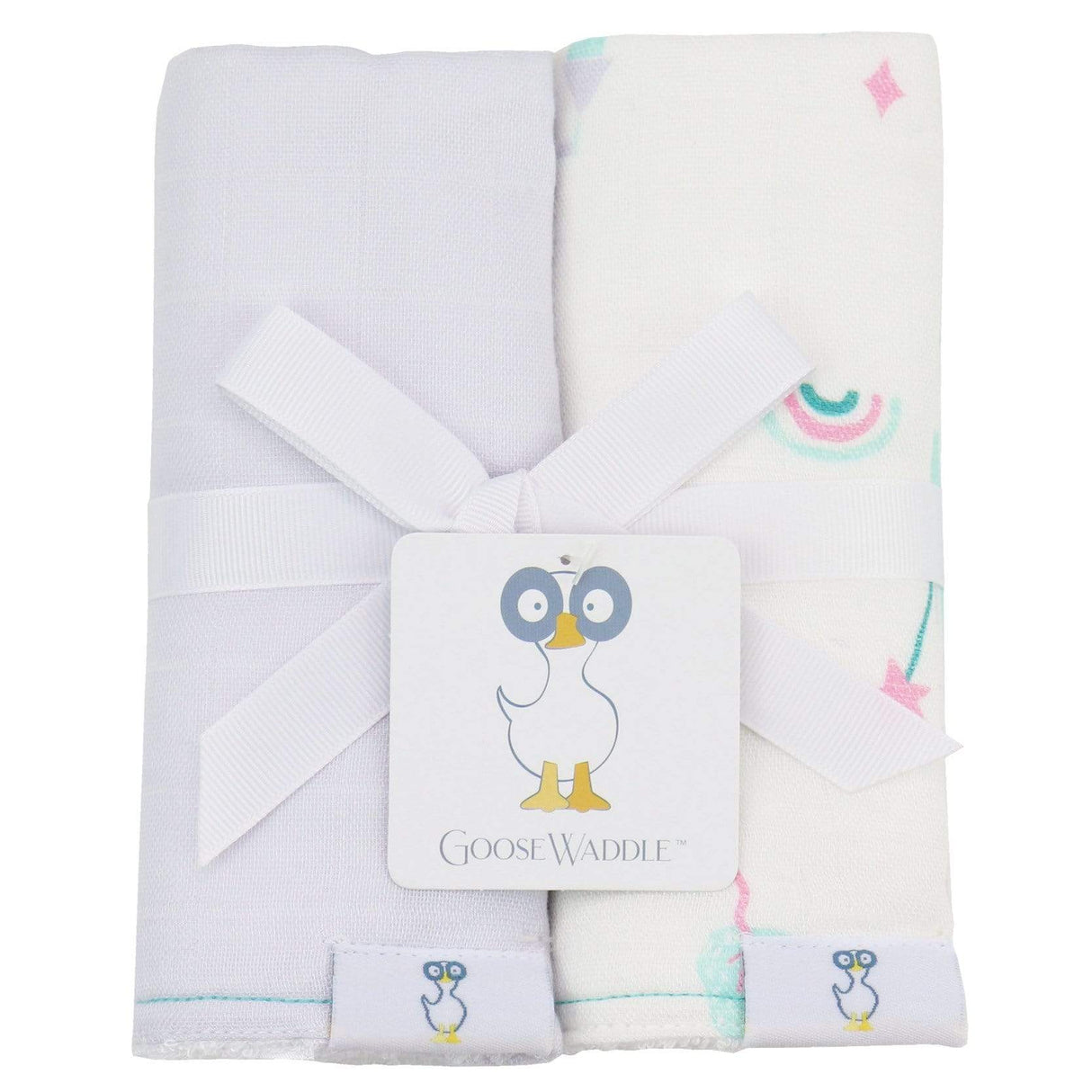 Castles and Lavender 2 PK Muslin & Terry Cloth Burp Cloth