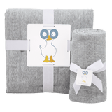 Mommy & Me Knit Blanket Set - Gray