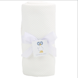 Mommy & Me Knit Blanket Set - White