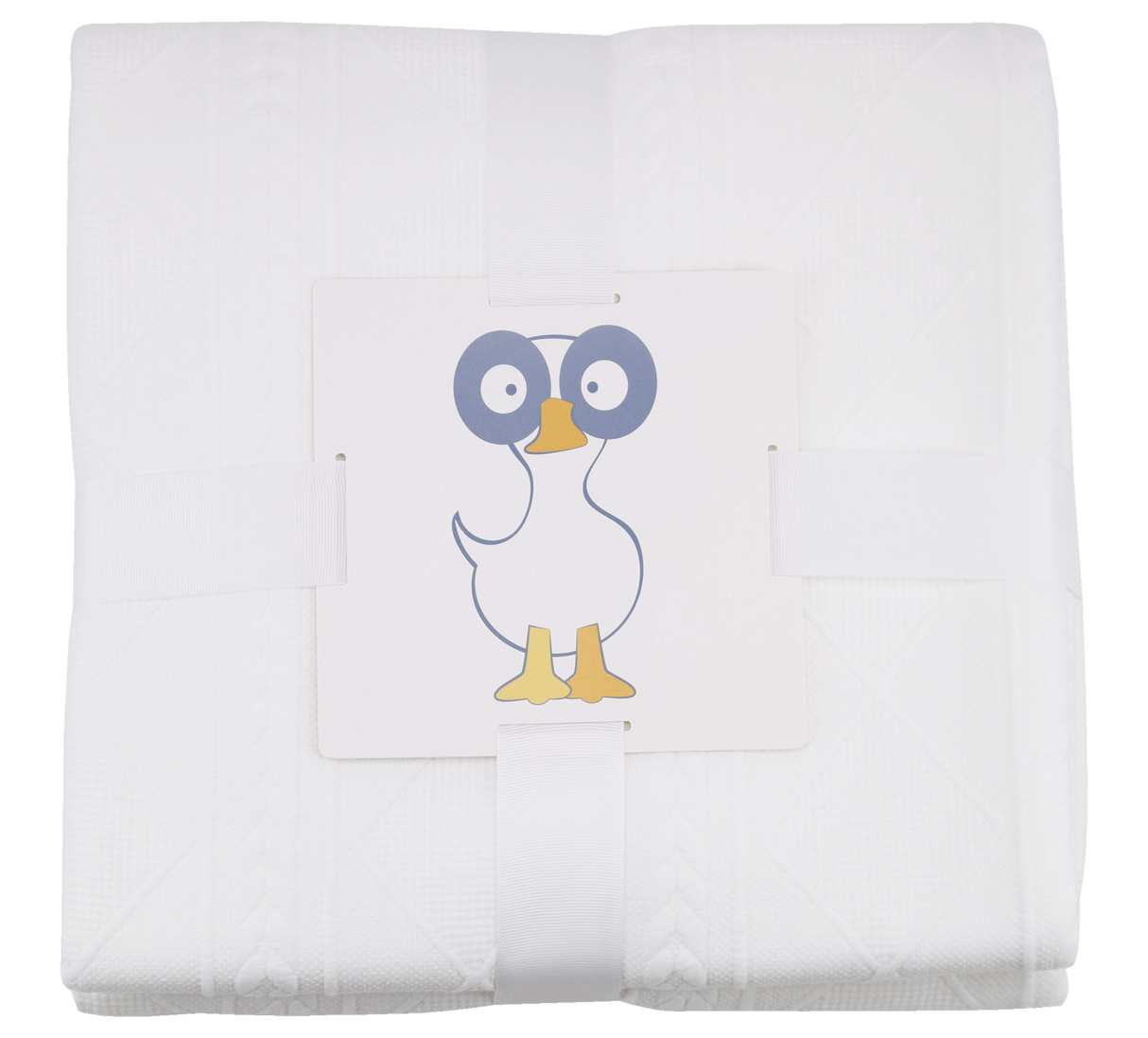 Mommy & Me Knit Blanket Set - White